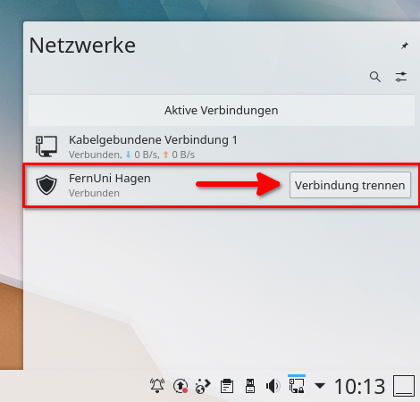 VPN-Verbindung trennen
