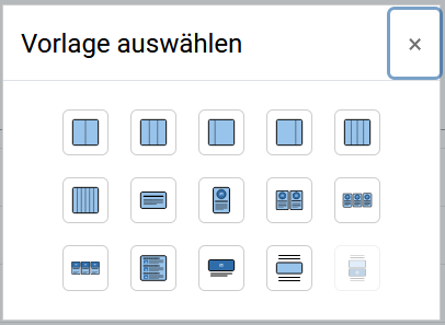 Screenshot der BS Grid Vorlagen in Moodle 4